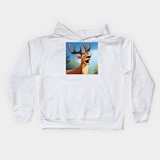 Cartoon Stag Kids Hoodie